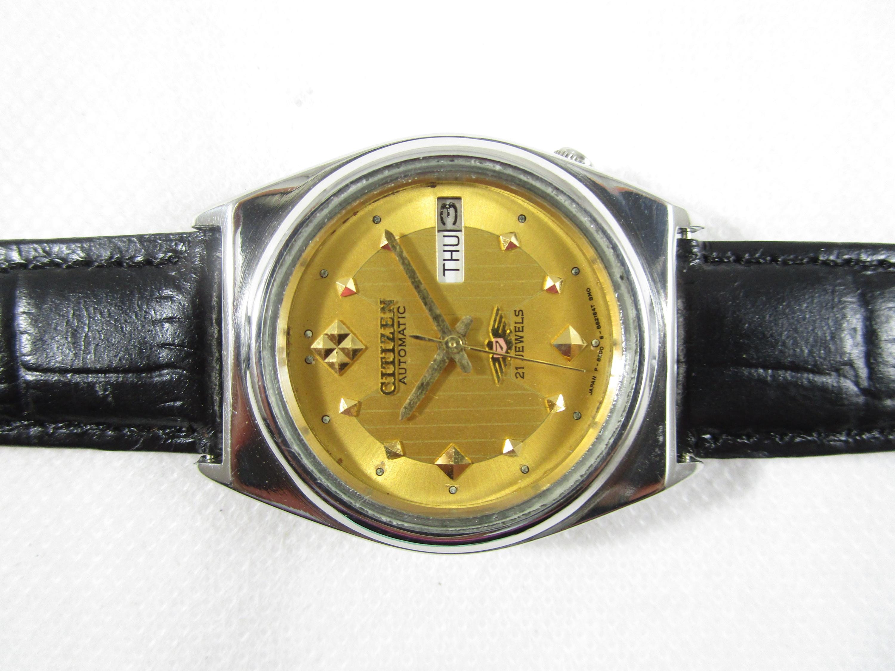 Vintage CITIZEN 21 Jewels Automatic Day Date Japan Made Watch