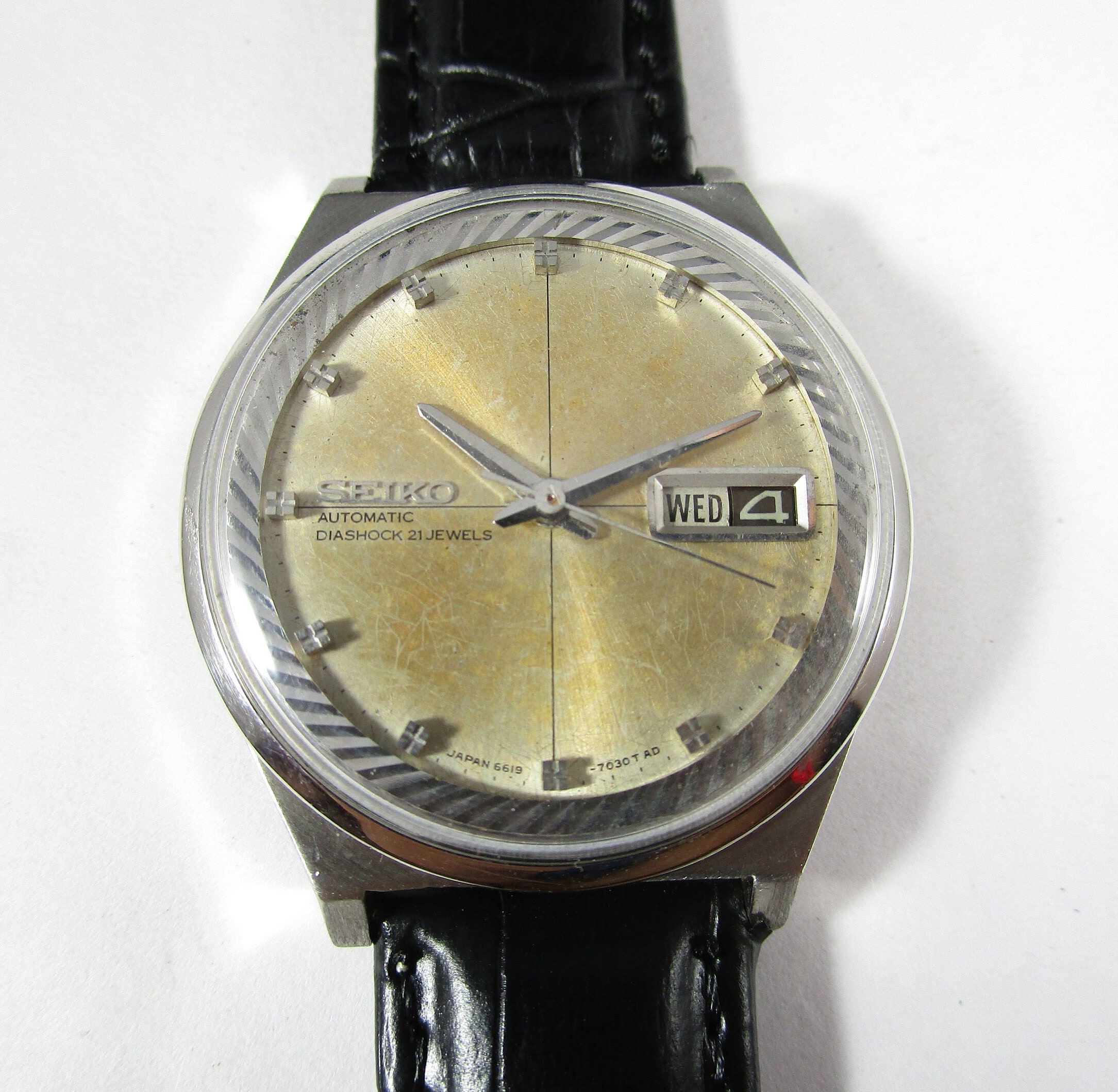 Buy SEIKO 6619-7040 Diashock 21 Jewels Automatic Rare Japan Online in India  - Etsy