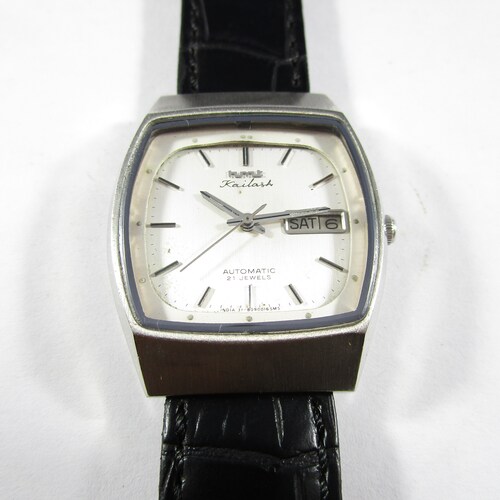 Original HMT Kailash 21 Jewels Mech. Automatic Day Date Original Dial