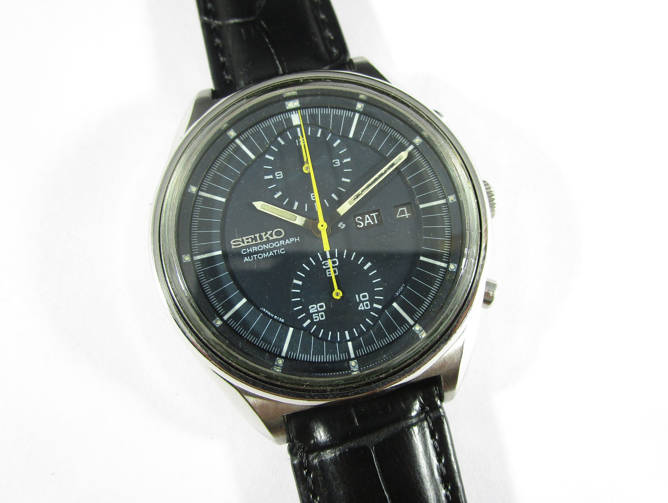 Seiko 6138 Jumbo Chronograph Automatic Japan Made Wrist Watch - Etsy