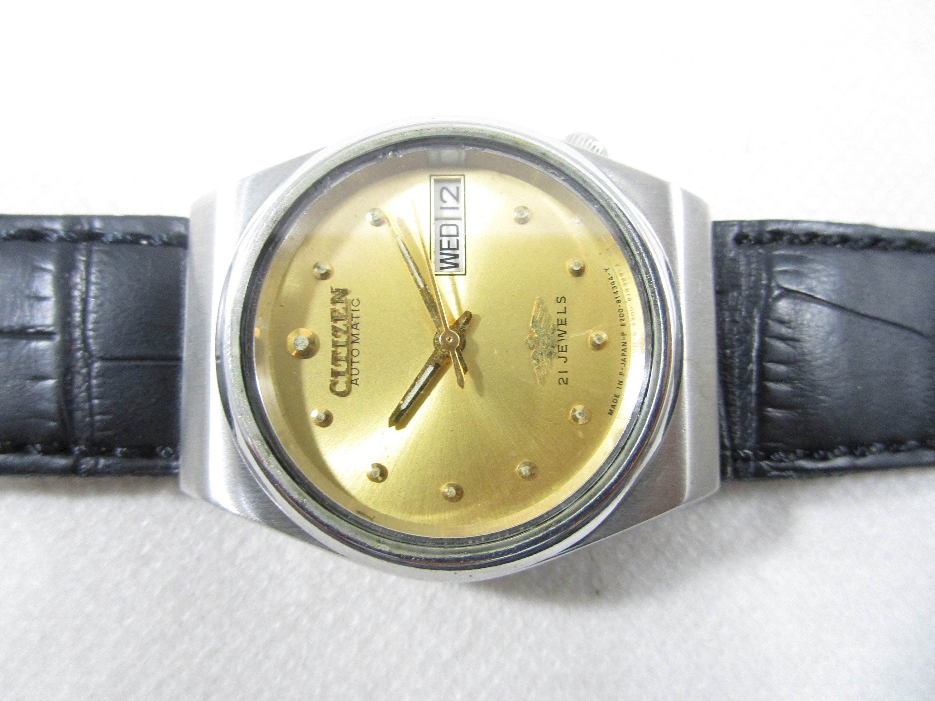 Vintage CITIZEN 21 Jewels Automatic Day Date Japan Made Watch