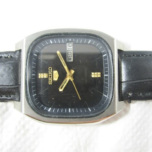 Originale 100% autentico VINTAGE SEIKO 5 7009 17 GIOIELLI Quadrante originale Data automatico Orologio da polso realizzato in Giappone # E280