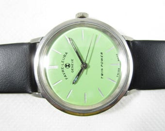 Original 100% Vintage FAVRE LEUBA GENEVE Twin Power Winding Swiss