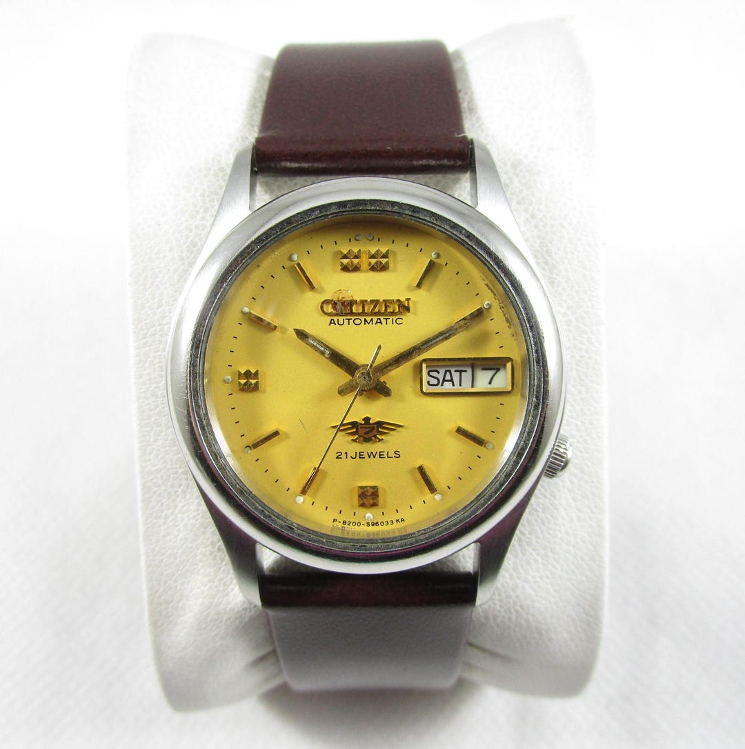 Vintage CITIZEN 21 Jewels Automatic Day Date Japan Made Watch