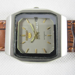 ORIGINAL SEIKO 5 Automatic Day Date Japanese Wrist Gent&#39;s Vintage Watch# Z580