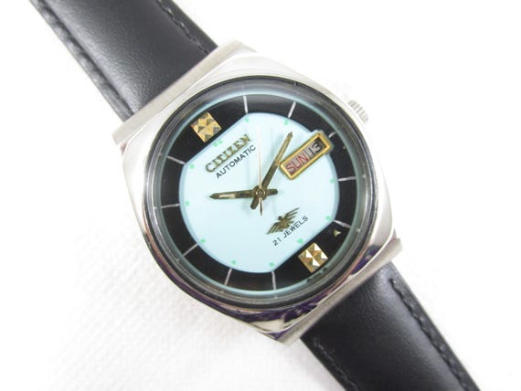 Vintage CITIZEN 21 Jewels Automatic Day Date Japan Made Watch# C738 View 5