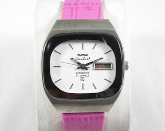 Vintage HMT KAILASH 21 Jewels Day Date AUTOMATIC Pre-owned Men's Watch #C470