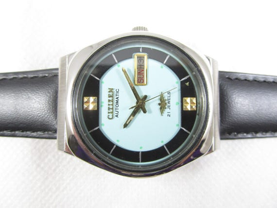 Vintage CITIZEN 21 Jewels Automatic Day Date Japan Made Watch# C738 View 4