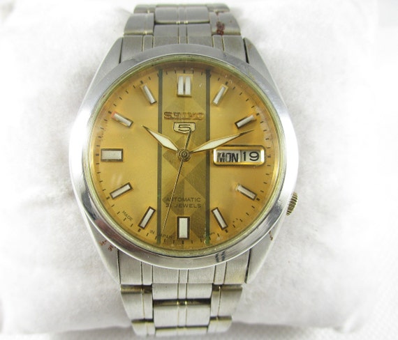 Original VINTAGE SEIKO 5 21 Jewels Day Date Automatic Japan Made Wrist Watch Z494 Etsy Israel