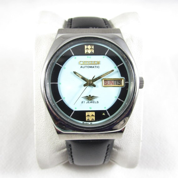 Vintage CITIZEN 21 Jewels Automatic Day Date Japan Made Watch# C738