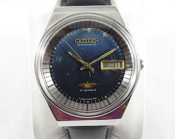Vintage CITIZEN 21 Jewels Automatic Day Date Japanese Wrist Gent's