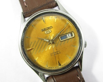 SEIKO5 自動巻き 7009-3170 Seiko 5 Automatic 7009-3170 Day/Date Vintage Men's Watch | eBay