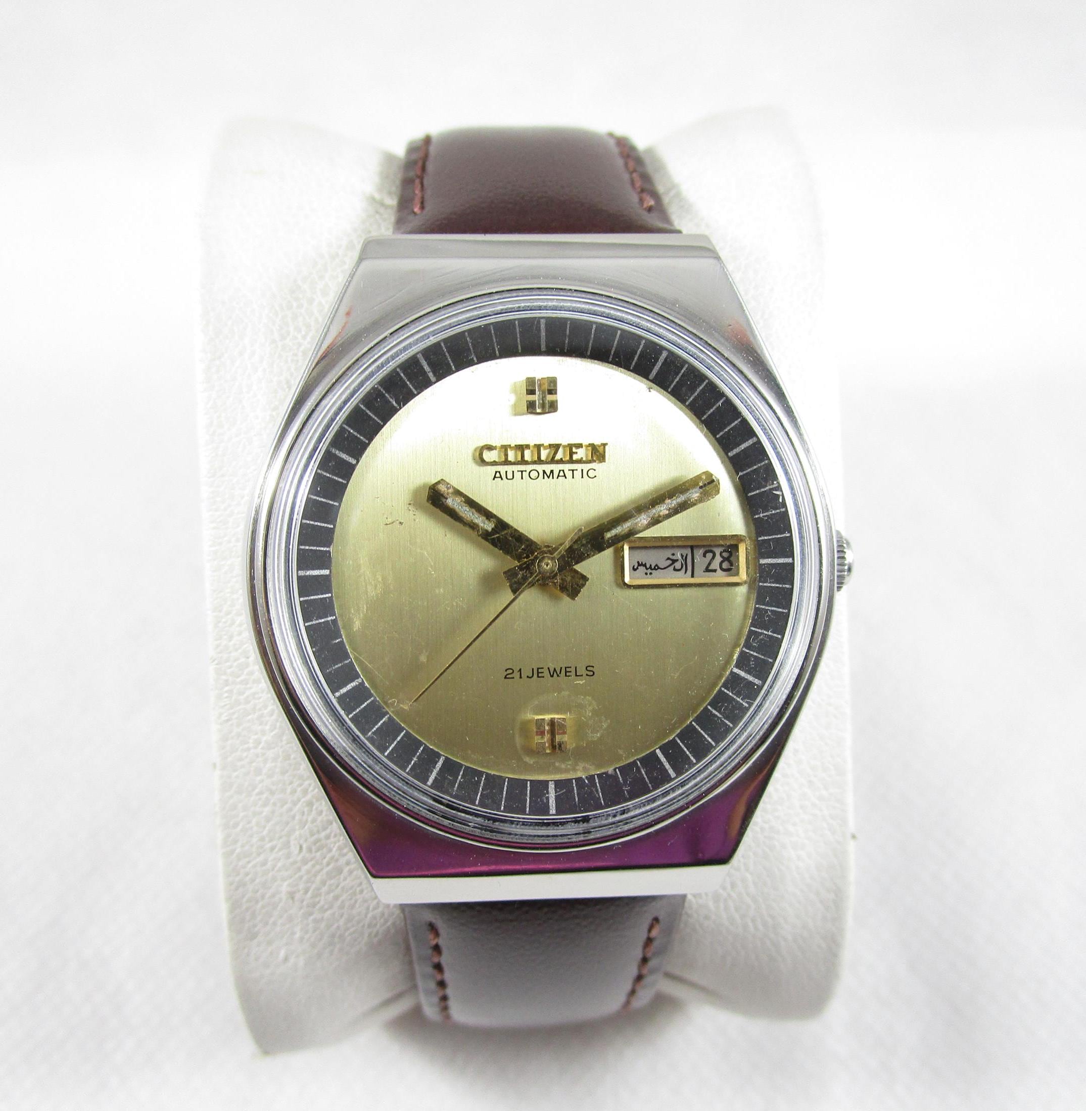 Vintage CITIZEN 21 Jewels Automatic Day Date Japan Made Watch