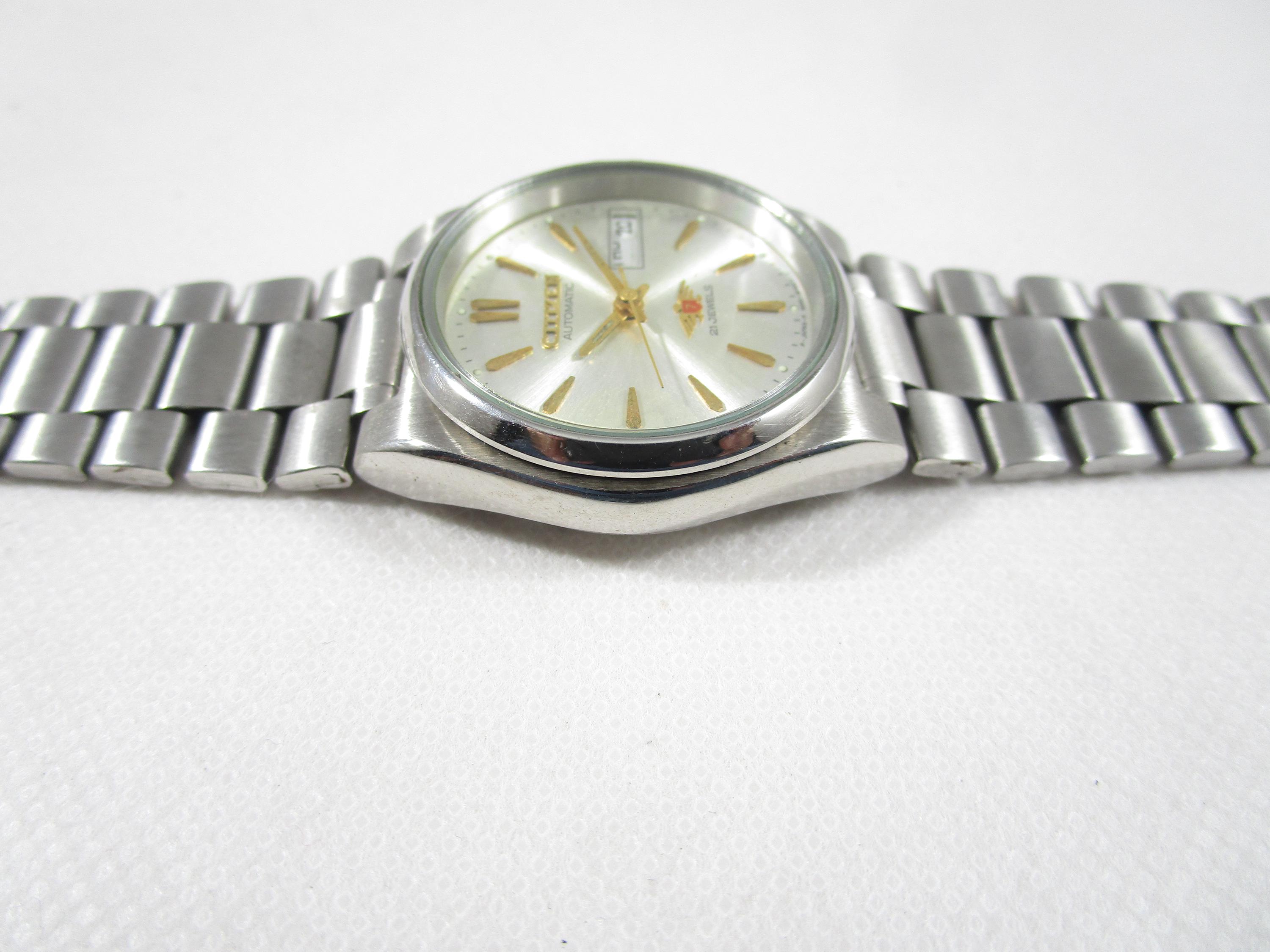 Vintage CITIZEN 21 Jewels Automatic Day Date Japanese Wrist Gent's