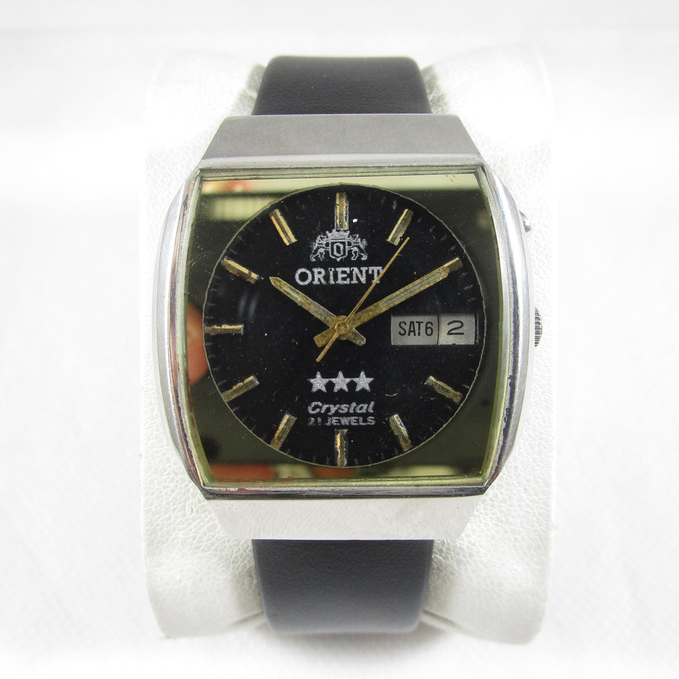 Vintage ORIENT CRYSTAL 21 Jewels Automatic Day-date Japan Made Men