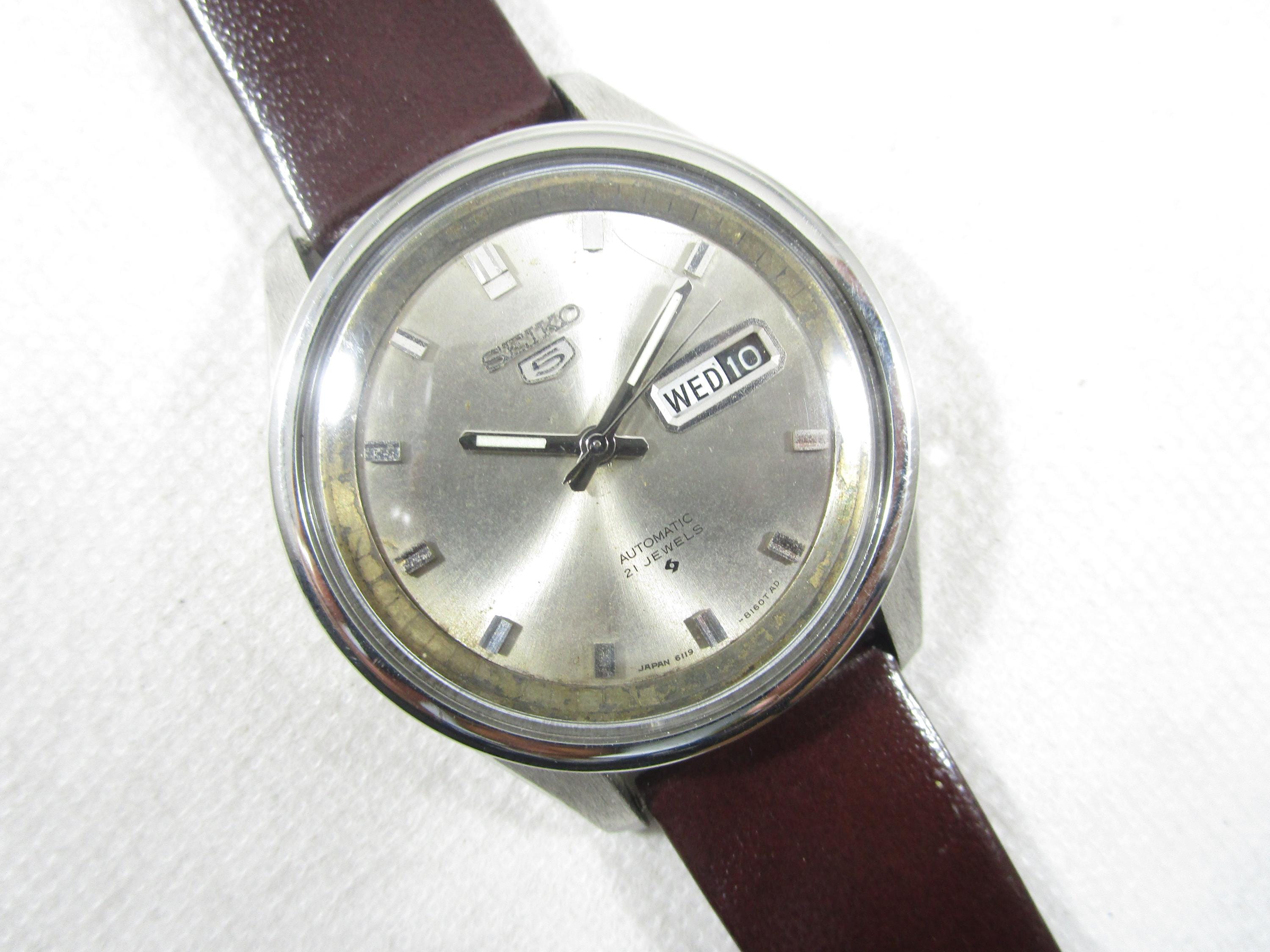 SEIKO 5 セイコー5 AUTOMATIC 21 JEWELS Mens Watch Seiko 5 Automatic White Dial 21 Jewels 36mm 7s26