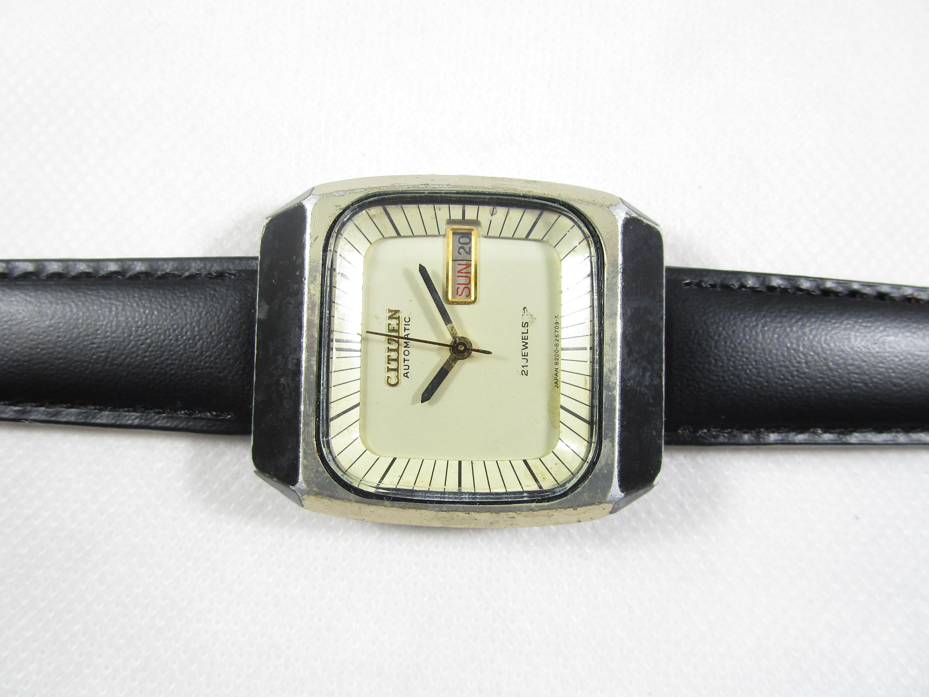 Vintage CITIZEN 21 JEWELS Automatic Day Date Japan Made Watch