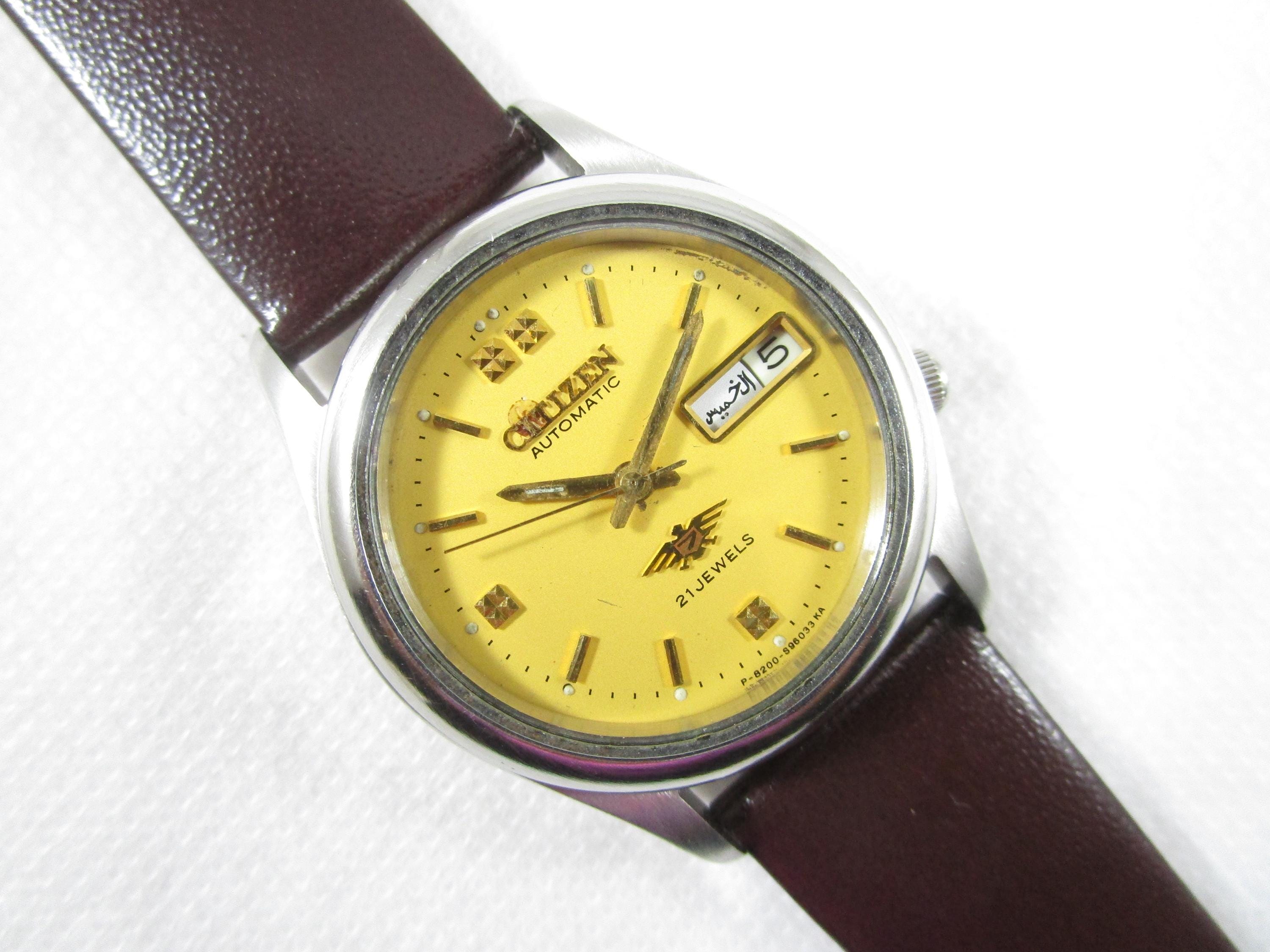 Vintage CITIZEN 21 Jewels Automatic Day Date Japan Made Watch