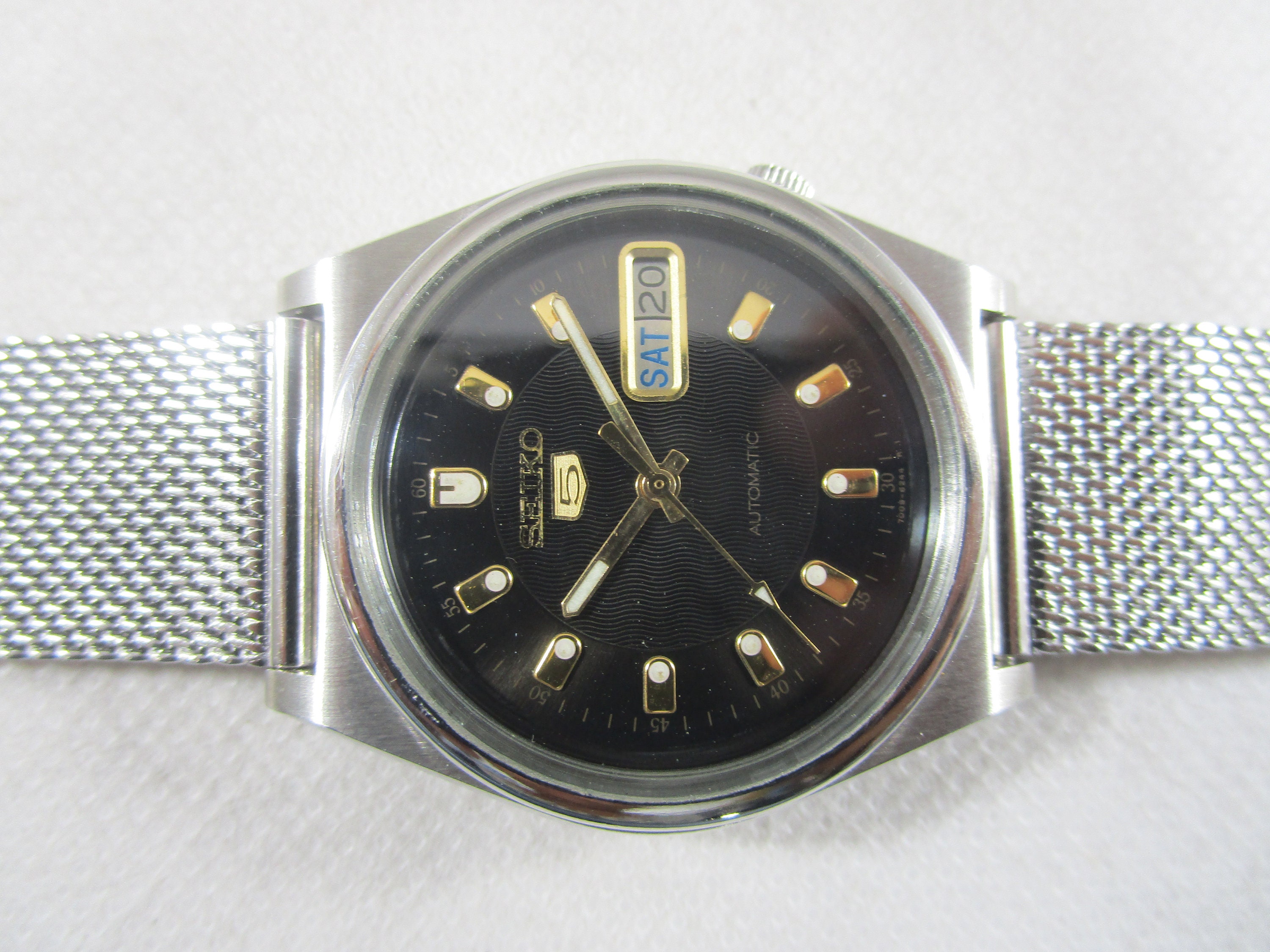 セイコー 5 デイデイト ブラック 自動巻き 80's 80年代 ビンテージ セイコー 5 デイデイト ブラック 自動巻き 80's 80年代 ビンテージ