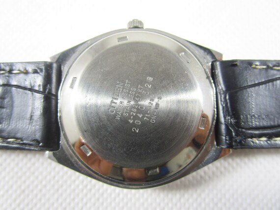 Montre Citizen Vintage 21 Rubis - Mécanique Automatique, Date, Alarme - Cadran Chrome Et Noir - Occasion