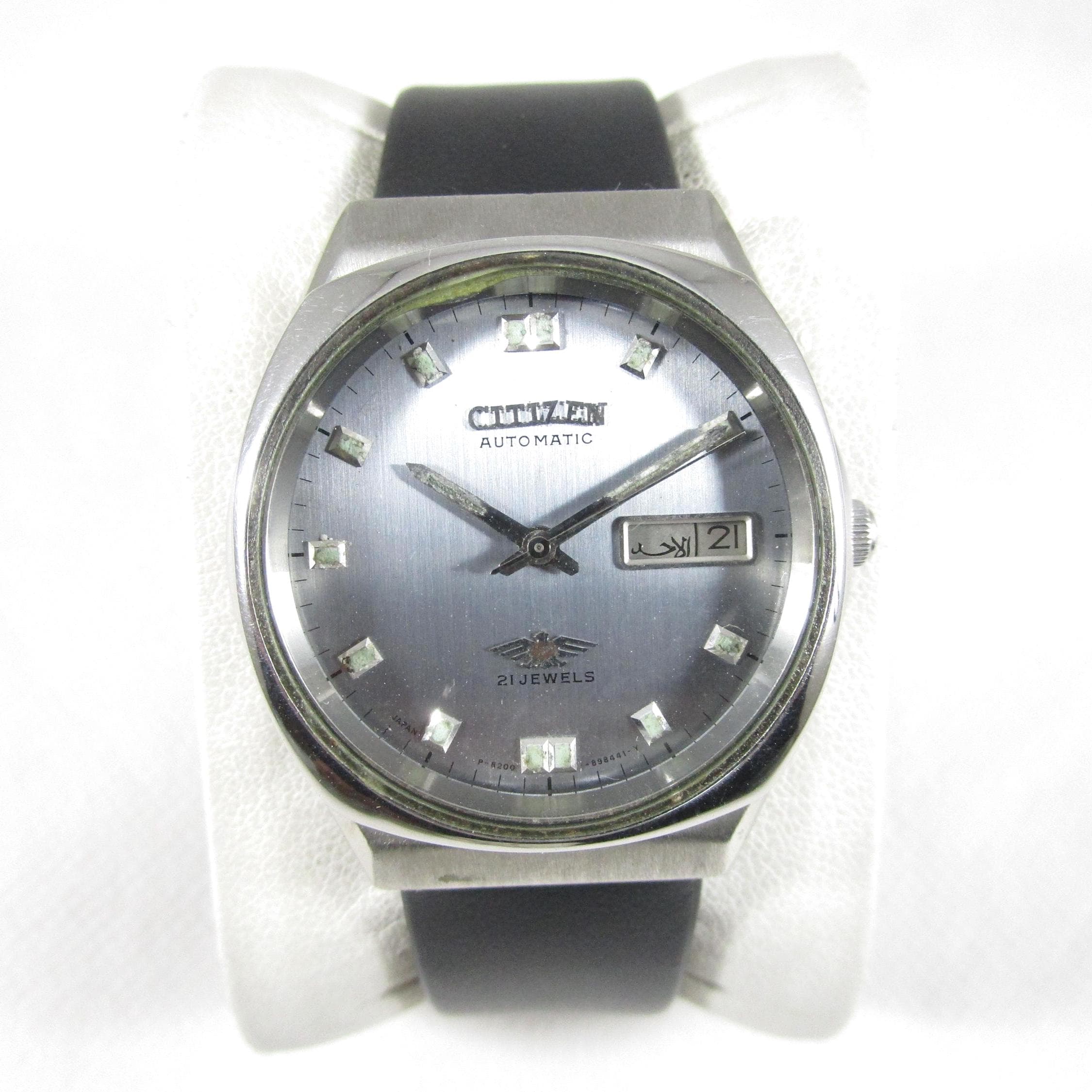 Vintage CITIZEN 21 Jewels DAY DATE Automatic Japan Made Watch 