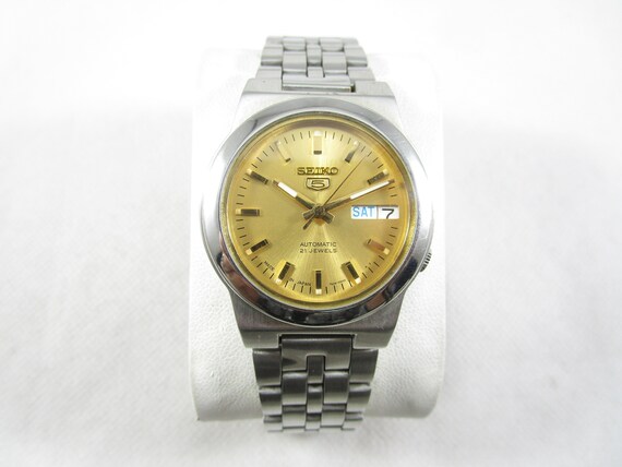 Vintage SEIKO 5 21jewels Automatic Transparent Back Side Day Date Japanese Wrist Gent s Vintage Watch B649 Etsy UK