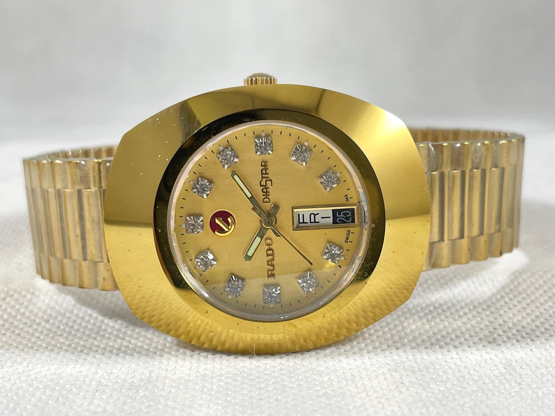 RARE VINTAGE RADO Golden Diastar Automatic Day Date Swiss Made - Etsy
