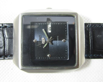 ORIGINAL SEIKO 5 Automatik Day Date japanische Handgelenk Herren Vintage Uhr # Z14