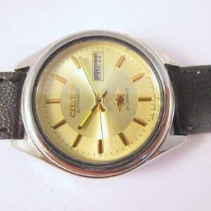 Stock Clearness Vintage CITIZEN 21 Jewels Golden Dial Automatic