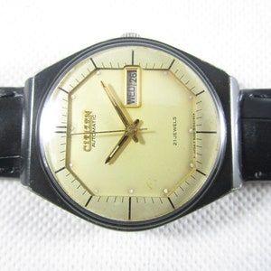 Original Vintage CITIZEN 21 jewels Automatic Day Date Japan Made Watch#Z693