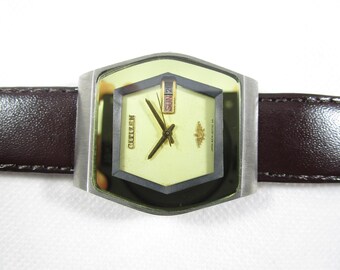 Vintage CITIZEN 21 JEWELS Automatic Day Date Japan Made