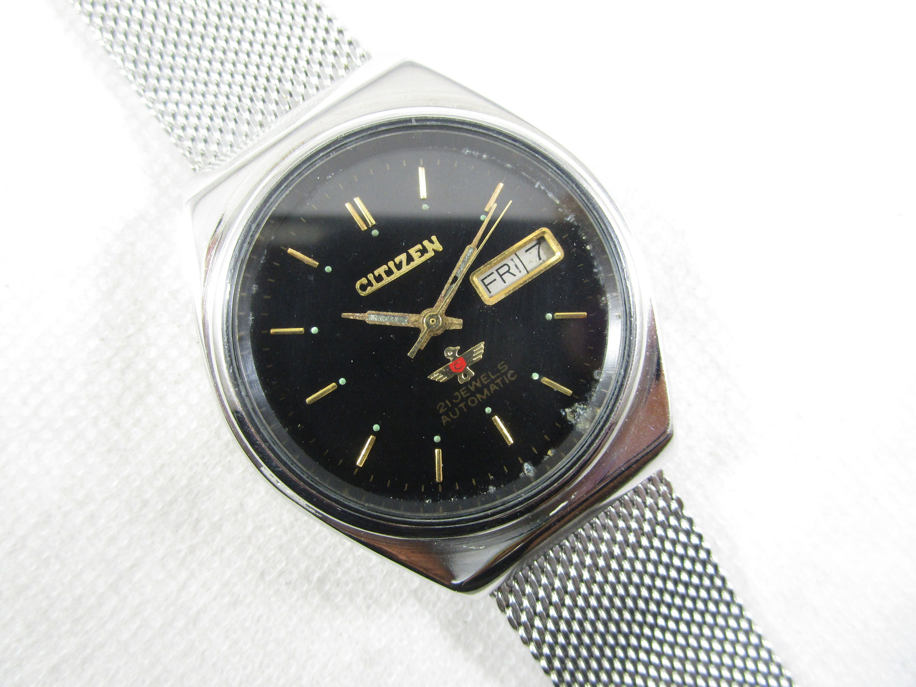 Vintage CITIZEN 21 Jewels Automatic Day Date Japan Made Watch
