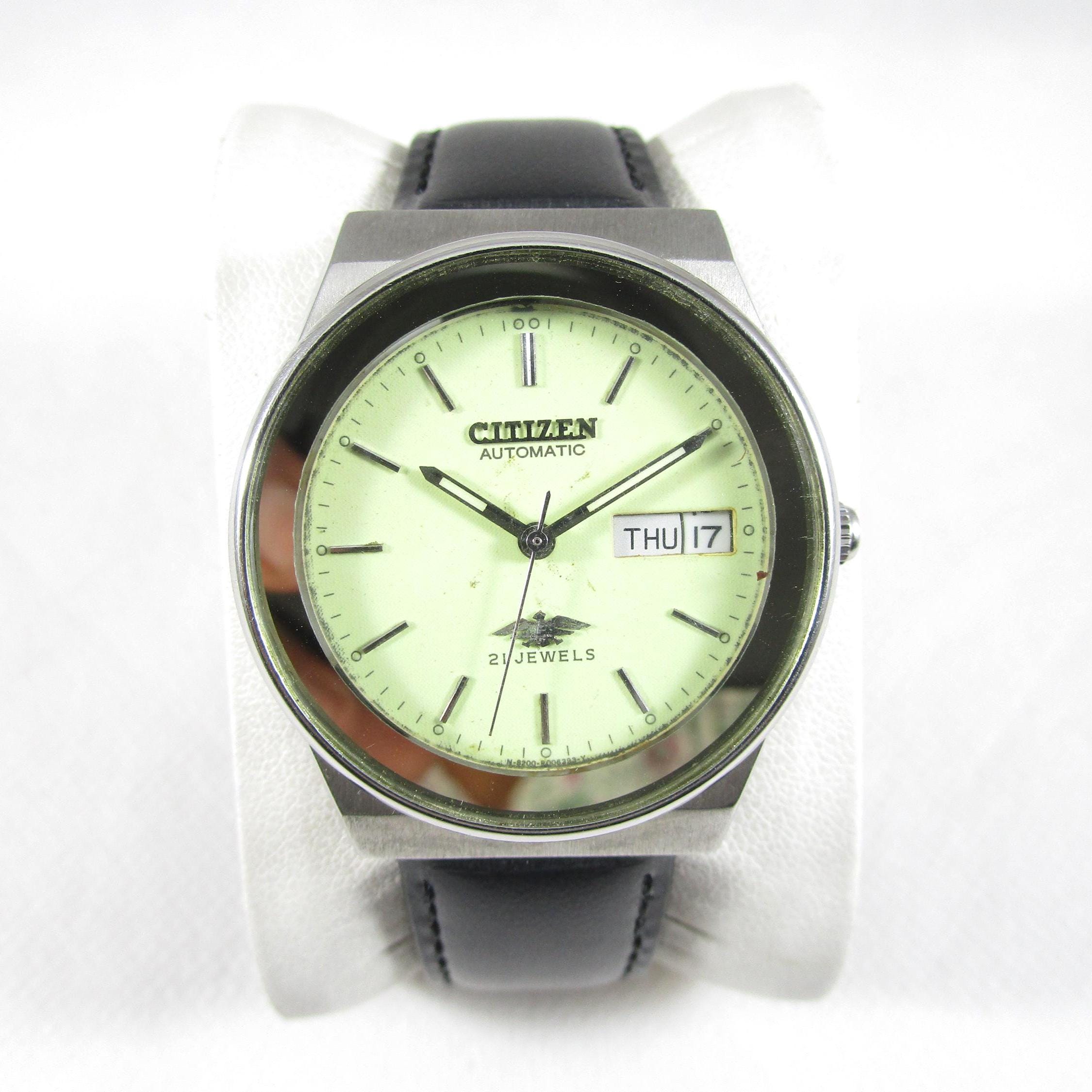 Vintage CITIZEN 21 JEWELS Lume Dial Automatic Day Date Japan Made