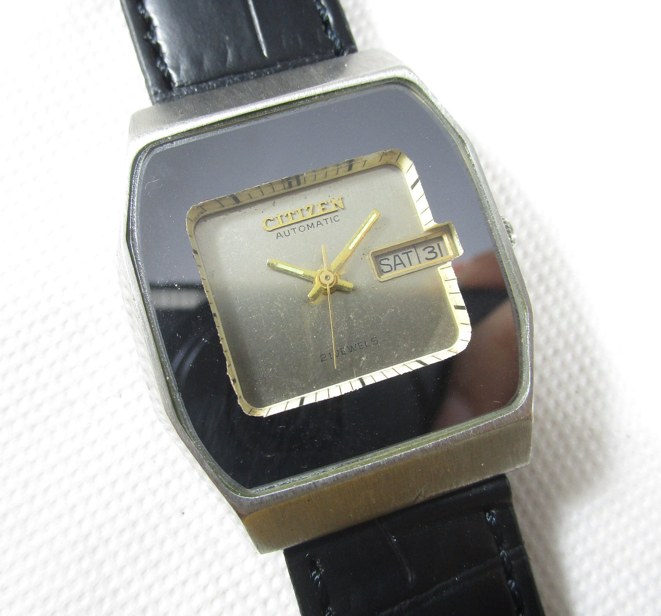 Stock Clearance Original Vintage CITIZEN 21 JEWELS Automatic Day