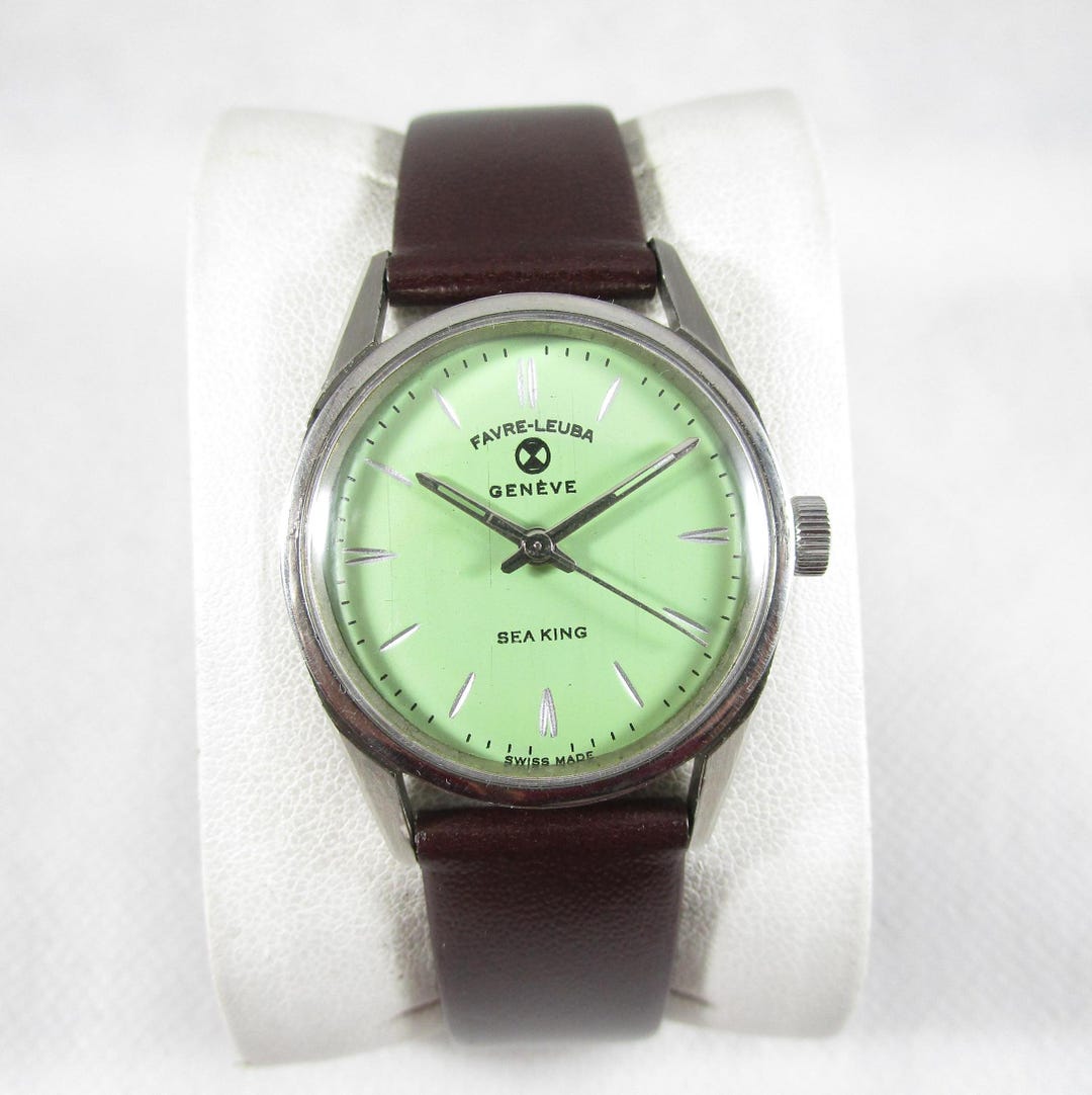 FAVRE-LEUBA ビンテージモデル　純正ケース　グリーン Original FAVRE-LEUBA Genève Sea King Hand-winding Swiss Made Pre