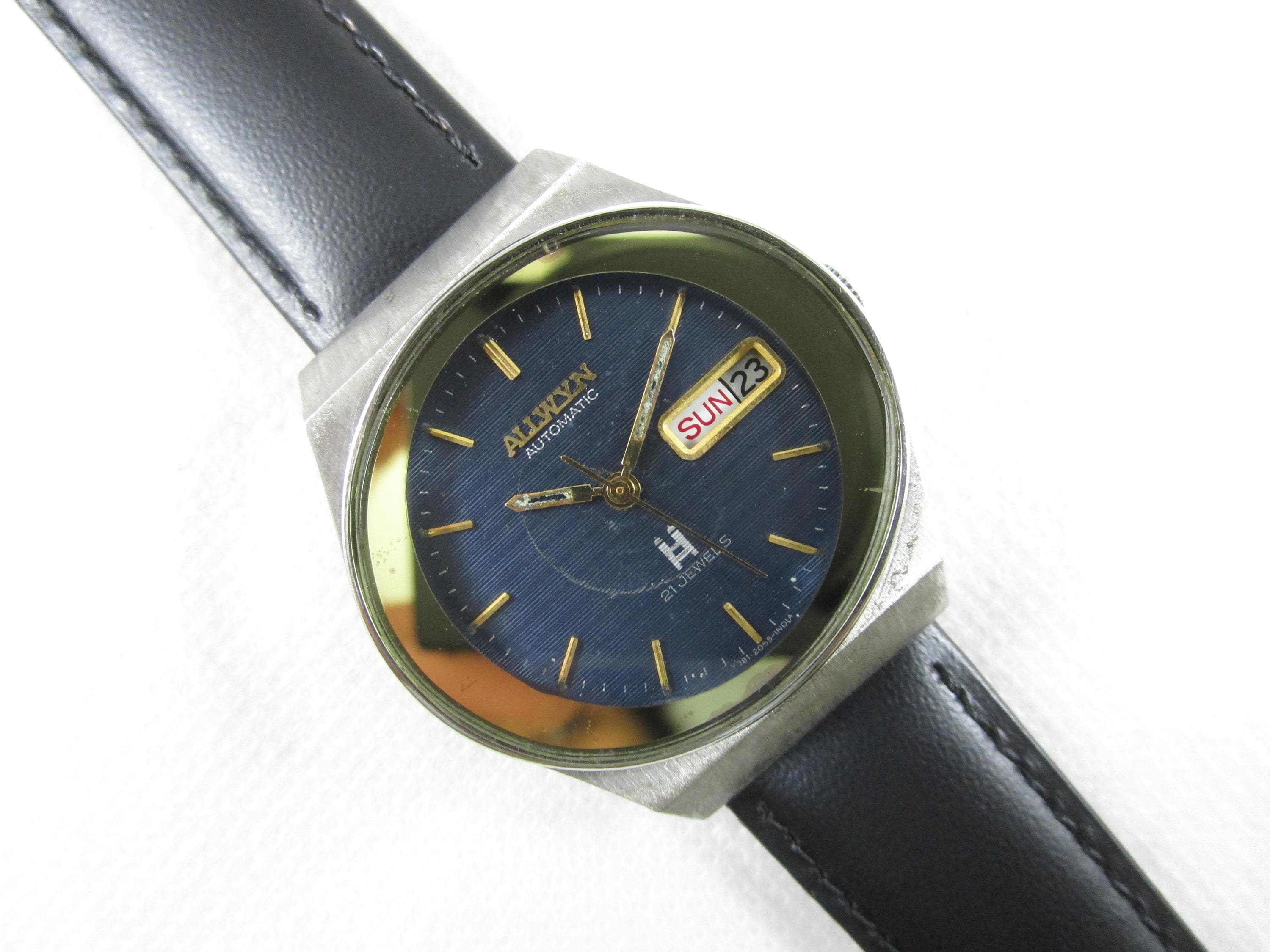 Original ALLWYN 21 Jewels Automatic DAY DATE Japanese Wrist Gent's ...