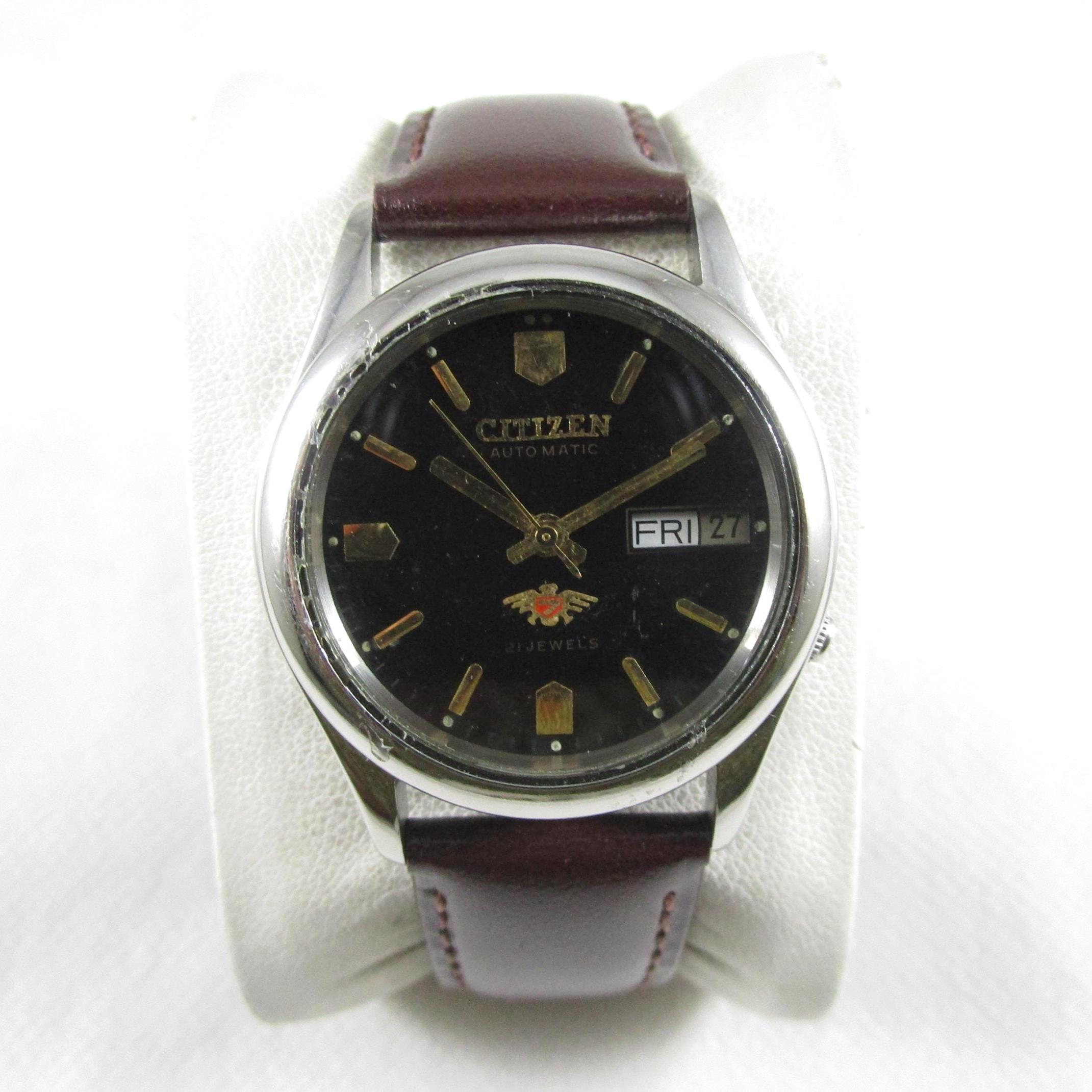 Vintage CITIZEN 21 Jewels Automatic Day Date Japan Made Watch