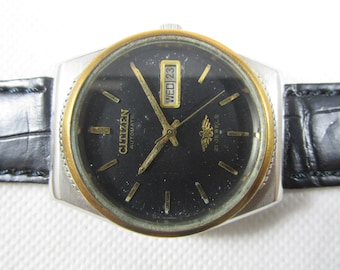 vintage an・an no.21 Stock Clearance Original Vintage CITIZEN 21 Jewels Automatic Day