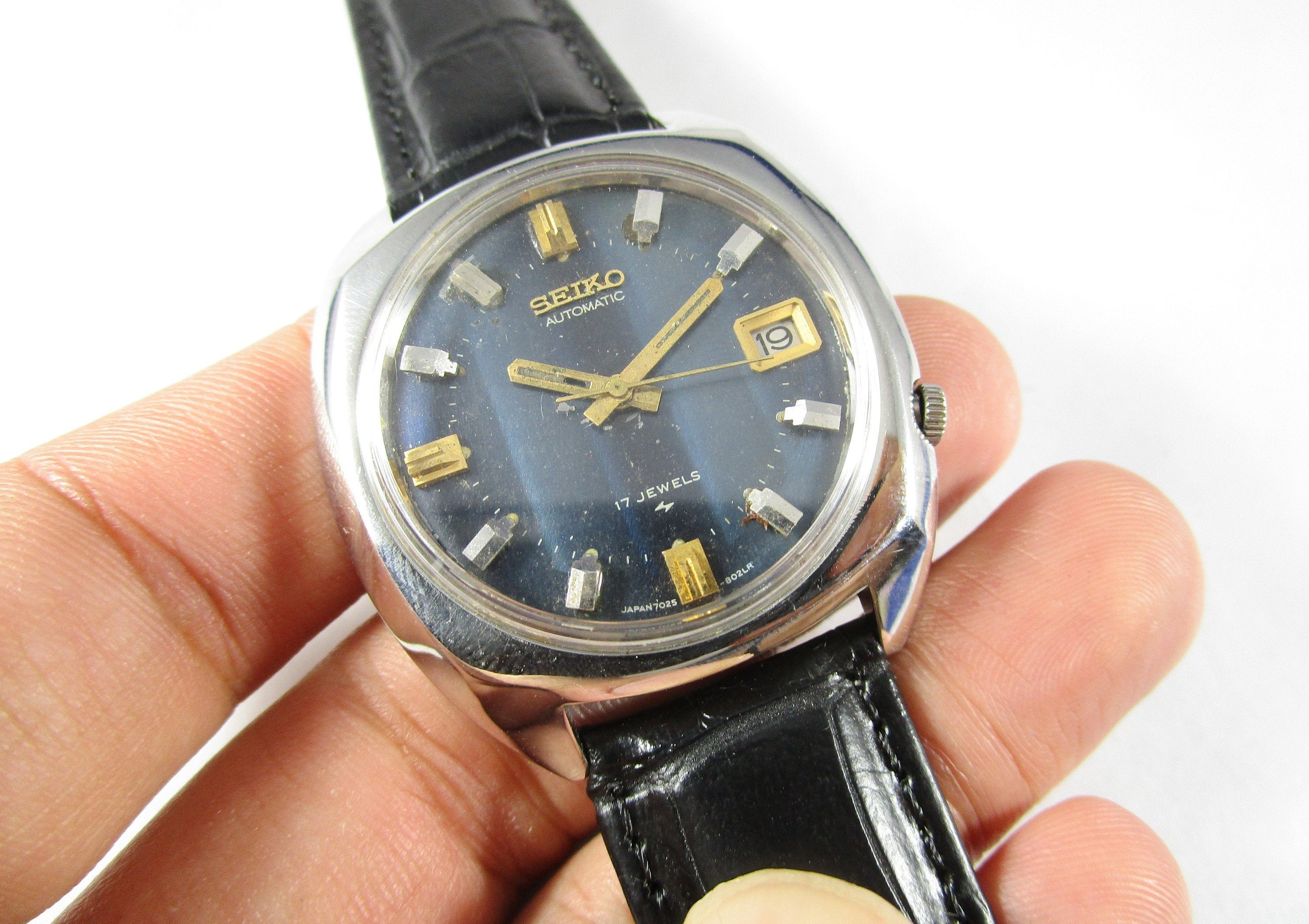 SUPER RARE Vintage SEIKO 7025 17J Original Dial Date Automatic - Etsy  Australia