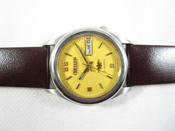 Vintage CITIZEN 21 Jewels Automatic Day Date Japan Made Watch