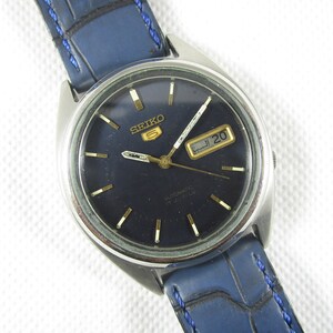 Originale VINTAGE SEIKO 5 17 JEWELS Day-Date Orologio da polso automatico realizzato in Giappone # Z249