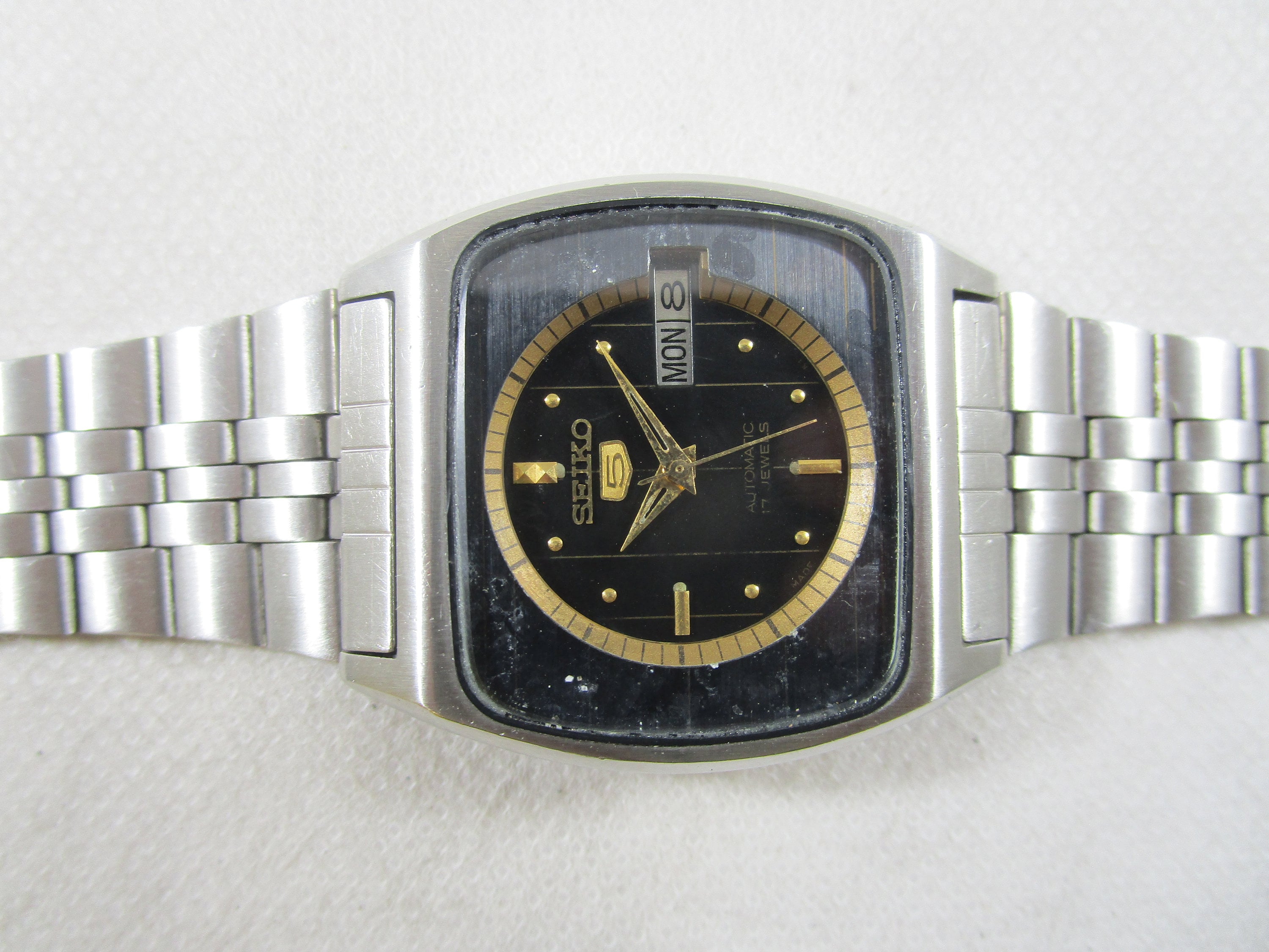 Original VINTAGE SEIKO 5 17 Jewels Day-date Automatic Japan Made