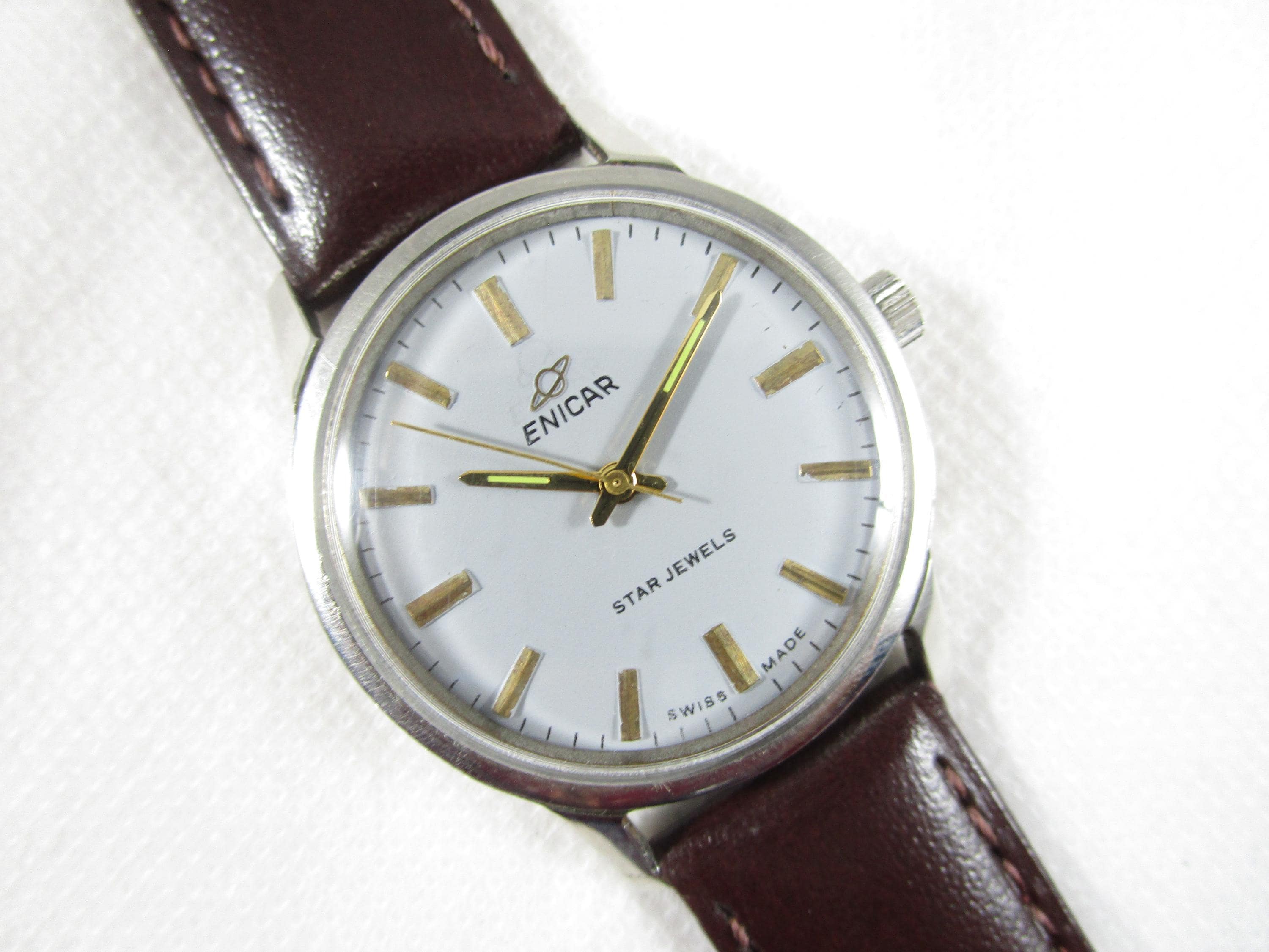 ENICAR STAR JEWELS 自動巻き腕時計 Original Vintage ENICAR STAR JEWELS Swiss Made Winding Watch #C490