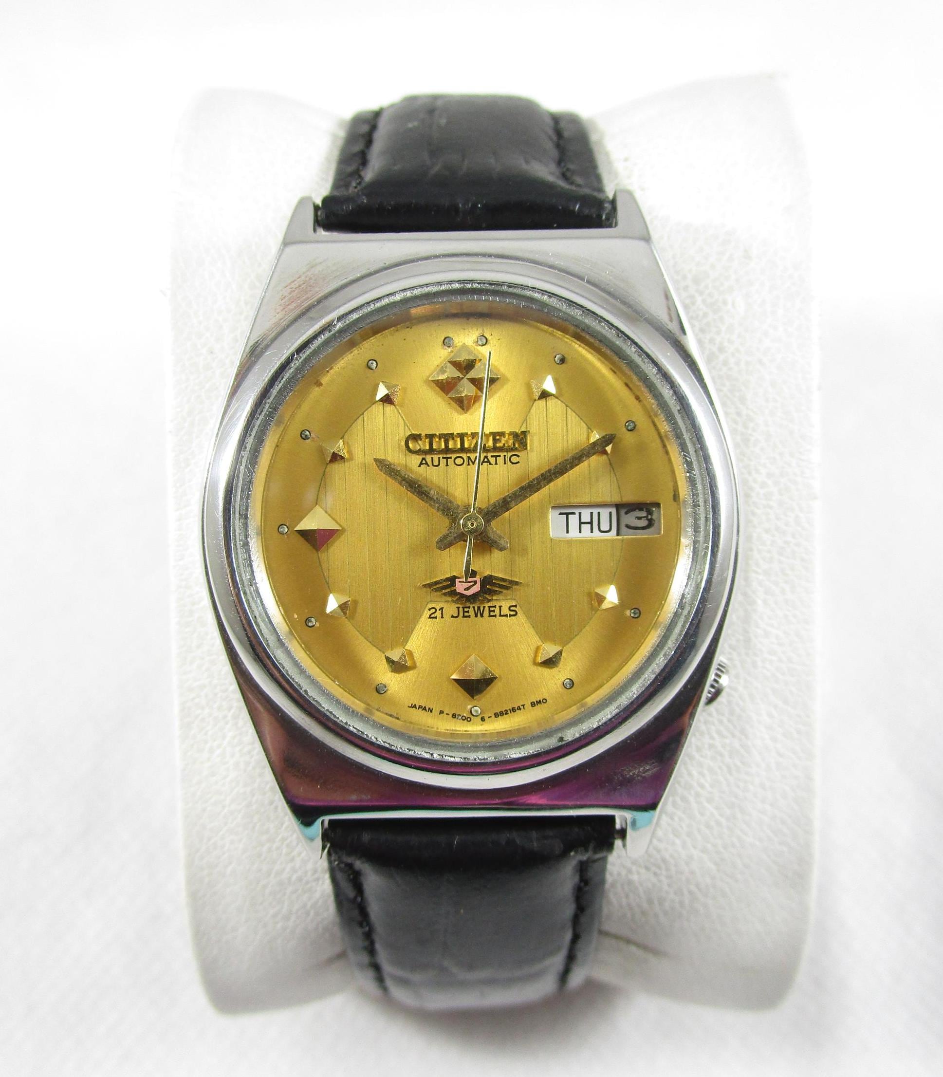 Vintage CITIZEN 21 Jewels Automatic Day Date Japan Made Watch