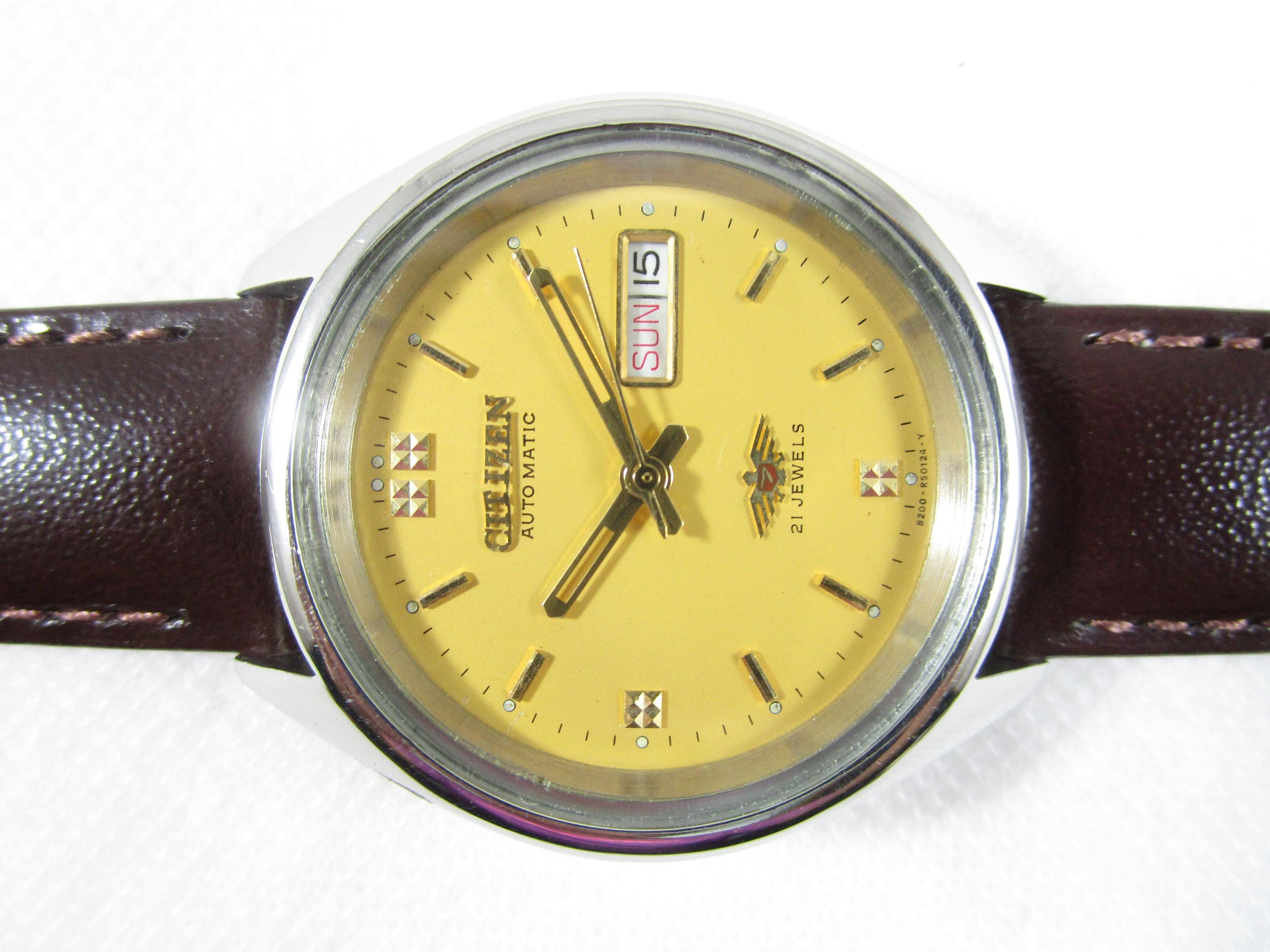 Vintage CITIZEN 21 Jewels Automatic Day Date Japan Made Watch