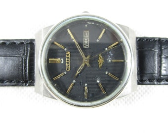 Original Vintage CITIZEN 8200 21 Jewels Automatic Day-Date Japan Made Watch# Z818