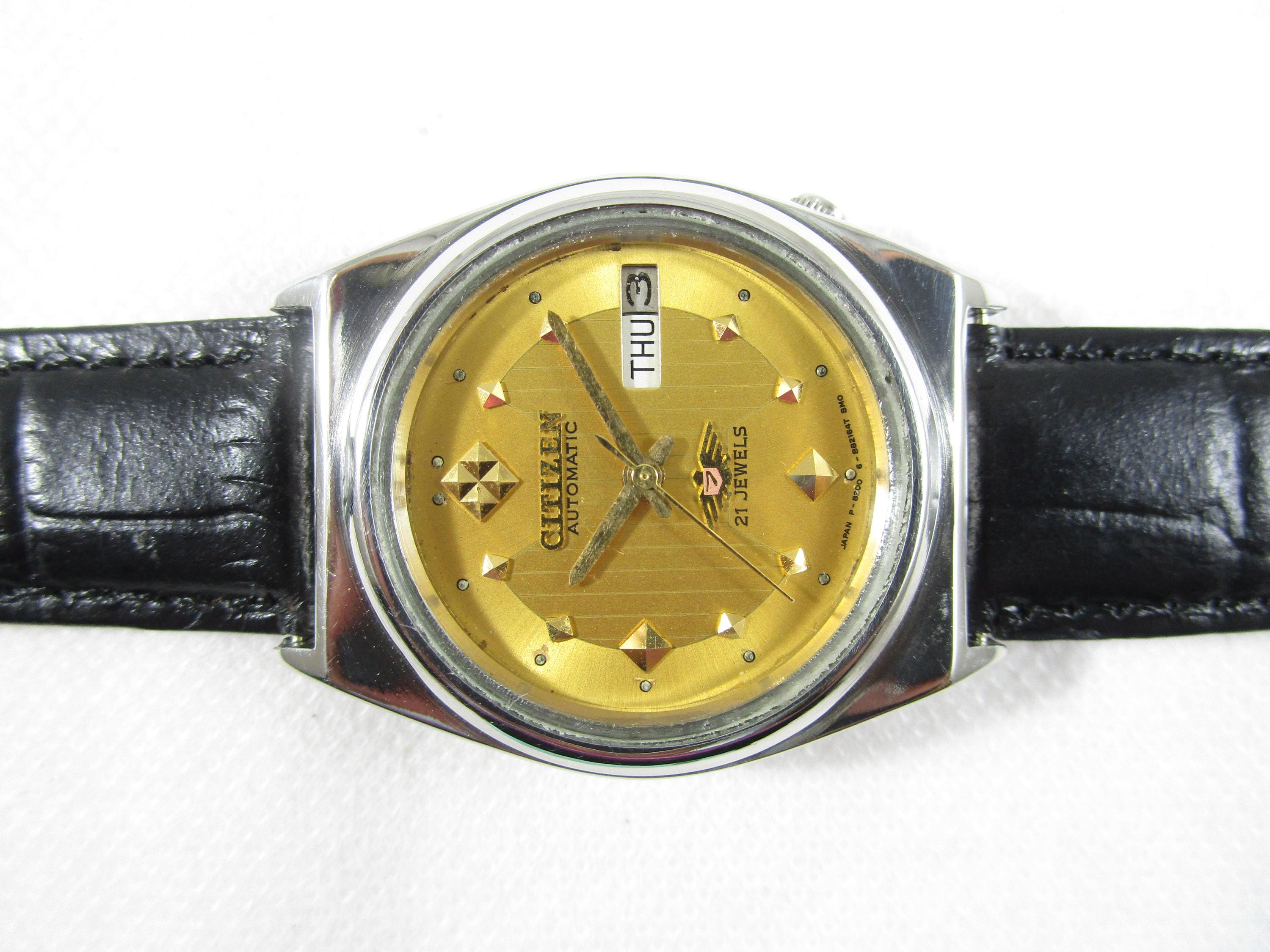 Vintage CITIZEN 21 Jewels Automatic Day Date Japan Made Watch 