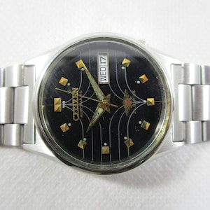 Original CITIZEN 21 JEWELS Day-Date Automatic Japan Made Wrist Vintage Watch# D105