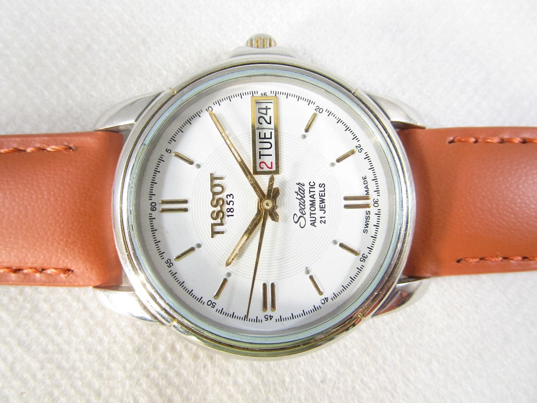 Vintage TISSOT 1853 SEASTAR Automatic 21 Jewels Day-date Swiss