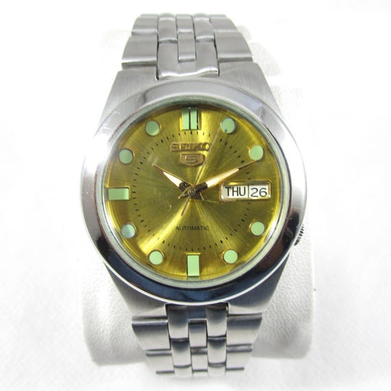 【整備済み】セイコー5 ビンテージ 1997年製造 Seiko5 Original VINTAGE SEIKO 5 Day-date Automatic Japan Made Wrist